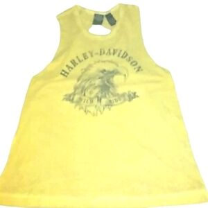 HARLEY DAVIDSON OPEN BACK BURNOUT TANK TOP EUC
